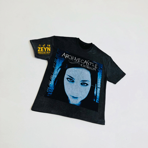 T-shirt noir pour homme ZEYN INDUSTRY, impression photo Archme Castle Exordium, manches courtes, col rond, jersey décontracté en coton, coupe classique - Product Image 3