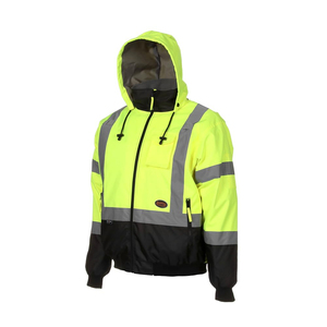 Chaqueta de seguridad de invierno Unisex de alta calidad con cremallera, ropa de trabajo personalizada, ropa de seguridad de alta visibilidad, suministro de fábrica, lona al por mayor - Product Image 1