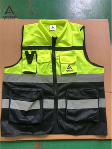 Chaqueta de Seguridad Aifran Resistente al Viento de Alta Visibilidad, Chaleco Reflectante con Múltiples Bolsillos para Trabajos de Construcción - Product Image 2