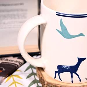 Juego de Té de Cerámica con Estampado de Ciervo, Moderno y de Lujo, 300 ml, Ecológico, Portátil, Duradero, con Estampado de Jungla, Regalo de Oficina, Color Marrón - Product Image 4