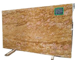 Azulejos de piedra natural pulida de diseño moderno de granito dorado imperial y losas grandes para encimeras en villas hospitales India - Product Image 1