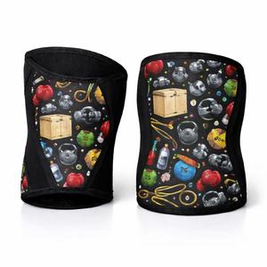 สนับเข่าพิมพ์ลาย Unisex 7 มม. ทำจากนีโอพรีน ช่วยรัดกระชับ แห้งเร็ว ใช้ได้ทุกฤดู เหมาะสำหรับครอสเทรนนิ่ง ยกน้ำหนัก ออกกำลังกายในยิม และเล่นกีฬา - Product Image 3
