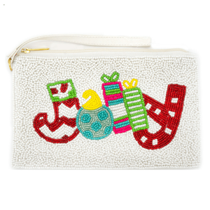 Porte-monnaie de Noël classique fait main avec perles, broderie, logo personnalisé, perles de rocaille, cadeaux promotionnels personnalisés - Product Image 6