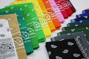 Bandana personnalisée en coton 100% imprimée par sublimation, motif paisley, vente en gros, foulard pour homme et femme - Product Image 4