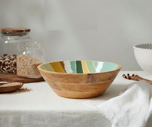 Wholesale Wooden <b>Enamel</b> <b>Bowl</b> For Restaurants Hotels Cafes Catering Businesses Kitchenware Stores Retailers And Household Food - Product Image 3