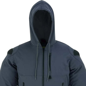 Men's Hooded Zip-Up Sweatshirt Solid Color Casual Windproof French Terry Regular Fit Winter Aramid Fiber Quick Dry - Product Image 5