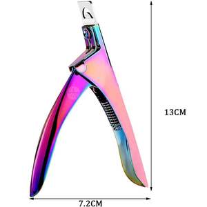 Coupe-ongles professionnels pour chien en acier inoxydable, lame à bout arrondi, design ciseaux pour droitiers, manche court pour le toilettage et l'entretien des griffes - Product Image 6