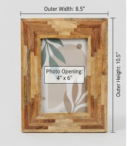 Wood Photo <b>Frame</b> Rectangular Vertical Minimalist Wall Mount - Product Image 1