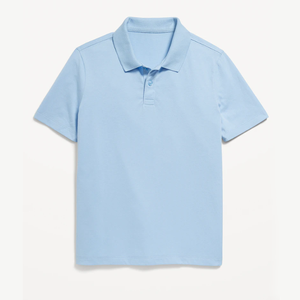Polo Bordado con Logotipo, Uniforme Escolar Azul de Algodón Unisex con Detección de Agujas para Niños Escolares - Product Image 6