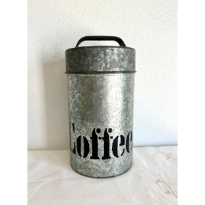 Boîte en métal galvanisé au design élégant avec couvercle, forme ronde, ustensile de cuisine, récipient de stockage alimentaire pour table, fait main, en promotion - Product Image 2