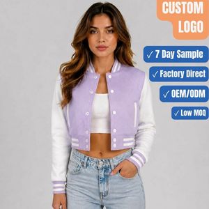 เสื้อแจ็คเก็ตแขนตัดต่อแบบ OEM สำหรับผู้หญิง ปักลายตามสั่ง ติดกระดุมแป๊ก ผ้าฟลีซ ขายส่ง รับผลิตแบรนด์ส่วนตัว - Product Image 1