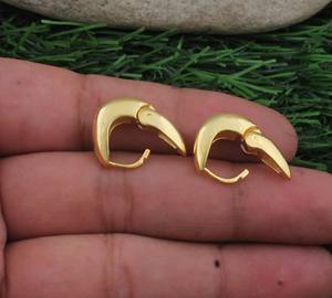 Boucles d'oreilles pendantes vintage en argent sterling 925 massif plaqué or, bijoux de mode faits à la main pour mariage, anniversaire, fête - Product Image 3