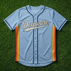Impression par sublimation du nom et du numéro de l'équipe Chemises en jersey de baseball personnalisées hip hop à séchage rapide - Product Image 1