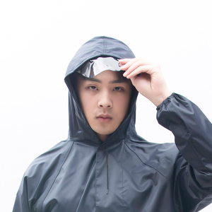 Vestes de pluie personnalisées pour hommes, coupe-vent, imperméables, respirantes, doublure 100% polyester, vestes d'extérieur, logo OEM, vente en gros - Product Image 2