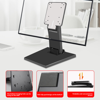 Support d'écran PC inclinable à 90 degrés WUXIN, support de bureau réglable en alliage d'aluminium, taille d'écran de 10 à 27 pouces, VESA 75/100 mm