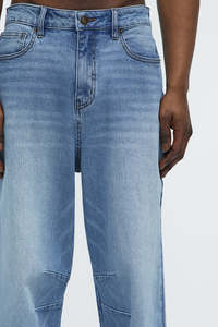 Jeans de Mezclilla para Hombre, Corte Recto, Lavado a la Piedra, Cintura Alta, Corte Regular, Casuales, de Algodón, Peso Medio, para Primavera - Product Image 3