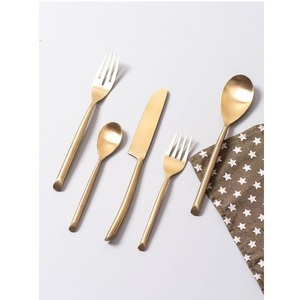 Juego de Cubiertos de Acero Inoxidable Dorado Mate con Palillos, Juego de Cubiertos de Estilo Asiático, Venta al por Mayor - Product Image 5