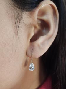 Pendientes de Diamantes en Forma de Pera de 2 Quilates, Oro de 14K, Diamantes Cultivados en Laboratorio, VS, Elegantes, Joyería Fina, Regalo para Mujer, para Fiestas - Product Image 5