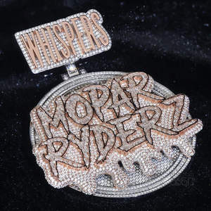 Increíble colgante de hip hop personalizado para hombres hecho a mano en plata de ley 925 con moissanite VVS claridad Diamantes Joyería de fiesta - Product Image 5