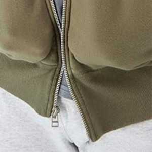 <b>Men</b> Hooded <b>Zip</b>-<b>Up</b> <b>Fleece</b> Sweatshirt Eco-Friendly Streetwear Winter Wear with Pocket Regular Fit Knitted Cotton Material Long - Product Image 2