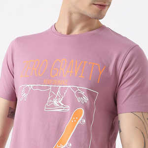 Camiseta con gráfico de letras con estampado personalizado para hombre, tela de punto de algodón 100%, estilo callejero, 150 gramos de peso, longitud corta, patrón 3D - Product Image 5