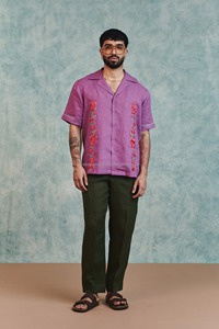 Men Casual <b>Button</b> <b>Up</b> Shirt Cotton <b>Short</b> <b>Sleeve</b> Summer Wear Custom Logo Wholesale Price - Product Image 2