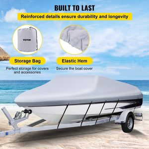Housse de bateau robuste en polyester marin 600D imperméable et remorquable pour bateaux à coque en V de 14 à 16 pieds, largeur de flotteur 90 pouces - Product Image 6