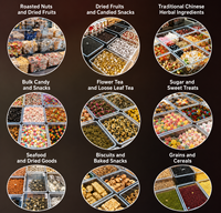 Conteneur de présentation alimentaire en acrylique de premier choix, hermétique, pour épices, fruits secs, noix, distributeur, bocal, boîtes à bonbons