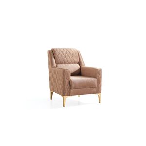 Sedia da Soggiorno Luna in Stile Moderno in Rame - Product Image 6