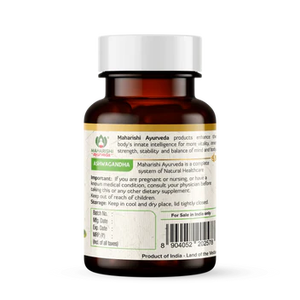Tabletas Herbales de Ashwagandha 100% Naturales - Suplemento Ayurvédico Maharshi para el Bienestar Diario, Mejora la Inmunidad - Product Image 2