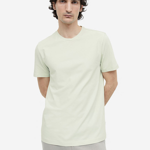 T-Shirt da <span class=keywords><strong>Uomo</strong></span> Oversize in Morbido Misto Poliestere/Cotone, Maniche Regolari, Collo Alto Antivento, Elasticizzato e Alla Moda - Product Image 2