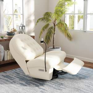 เก้าอี้ปรับเอนแบบหมุนขนาดใหญ่ PPL Power พร้อมพอร์ต USB Type-C และที่วางโทรศัพท์ โซฟาเดี่ยว ควบคุมด้วยปุ่ม - Product Image 2