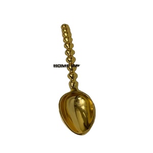 Luxury <b>Gold</b> Beaded Stainless Steel Eco-Friendly Multi-Purpose <b>Serving</b> <b>Spoon</b> for Giveaways with Custom Logo - Product Image 3