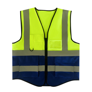 Gilet de sécurité réfléchissant haute visibilité avec poches zippées, personnalisable, en maille polyester, imperméable, logo personnalisable - Product Image 6
