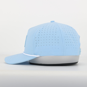 Gorra de Béisbol Impermeable de 5 Paneles, PVC, Goma, Transpirable, Malla Perforada, Ajustada, Gorras de Golf, Logotipo con Parche de Silicona, Unisex para Fiestas - Product Image 4