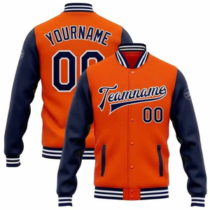 Custom Cotton-Blend Varsity Sweat-<b>Jacket</b> – Soft-Touch Fleece Lining, and High-Density Rib-Knit Cuffs - Product Image 1