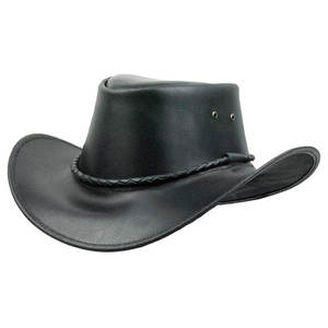 Chapeaux de cowboy en cuir véritable les plus vendus, taille personnalisée, fermeture à tirette, style équestre vintage noir, sport et décontracté - Product Image 5