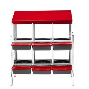 กล่องวางไข่ไก่ 6 ช่อง แบบติดผนัง พร้อมกล่องเลี้ยงลูกไก่  ง่ายต่อการเก็บไข่  กรงสัตว์ - Product Image 2