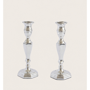 Factory Price <b>Silver</b> Metal Handmade Eco-Friendly Candle Holder Set Elegant Aluminum <b>Candlestick</b> Stand Wedding Birthday Christmas - Product Image 5