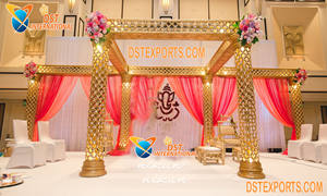 Mandap de Metal para decoración de bodas al aire libre, accesorio de Metal para eventos de ensueño en Reino Unido/escenario - Product Image 4