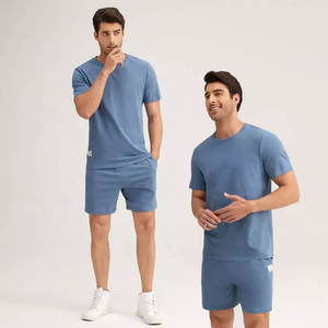 Ensemble de t-shirts d'été pour homme, coupe slim, manches courtes, 100% coton respirant, haute qualité, nouvelle opportunité. - Product Image 2