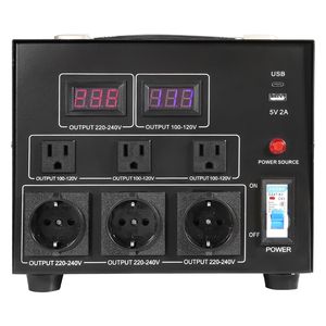 Convertitore di Potenza Durevole da 3000W, Inverter AC con Commutazione tra 110V e 220V, Include Prese US ed EU e USB 5V, Certificato CE - Product Image 6