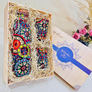 Ensemble de 2 gobelets en cuivre à motifs bohèmes, peints à la main, vaisselle artistique, décoration écologique pour la maison - Product Image 6