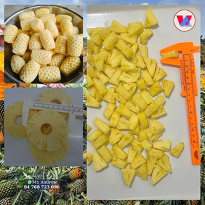 Purée d'ananas MD2 surgelée IQF disponible, pâte de fruit naturelle dorée et sucrée, matière première pour jus, smoothies et produits de boulangerie - Product Image 3