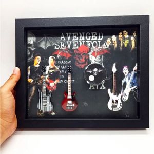 Cadre musical A7X 11,8 x 9,8 pouces avec guitare et cadre en verre pour cadeaux musicaux et souvenirs - Product Image 2