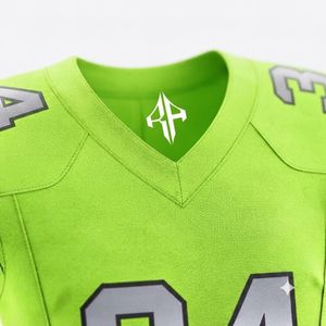 Conjunto de Uniforme de Fútbol Americano para Hombre, Cuello en V, Sublimado, 100% Poliéster, Cómodo, para Todas las Temporadas - Product Image 6