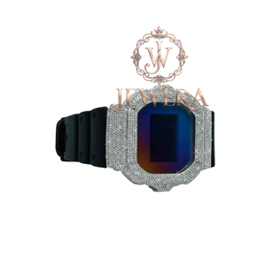 Best Selling Mossinate Luxury Rubber Diamond <b>Watch</b> Water Resistant Timepiece with Genuine Diamonds <b>for</b> Men and Women - Product Image 2