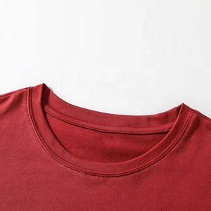 เสื้อยืดผ้าฝ้ายคุณภาพพรีเมี่ยมสำหรับผู้ชายและผู้หญิงเสื้อถักกันหดระบายอากาศ - Product Image 6