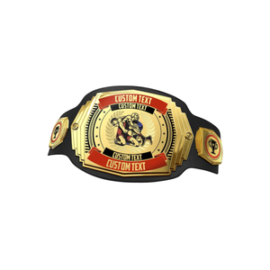 Cinturón de Campeonato de Lucha Libre con Texto y Diseño Personalizados, Cinturón Premium Dorado y Rojo para Competiciones, Torneos y Coleccionistas - Product Image 6
