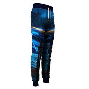 Men's Dripping Print Sweatpants Elastic Waist Drawstring Casual Spliced Design Black White Polyester Autumn Wear - Product Image 6